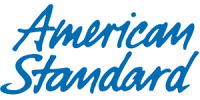 American Standard blue script logo on a white background